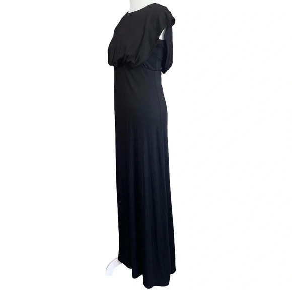 RACHEL PALLY black jersey goddess soft stretchy ruched maxi dress | Size Small - Picture 1 of 13